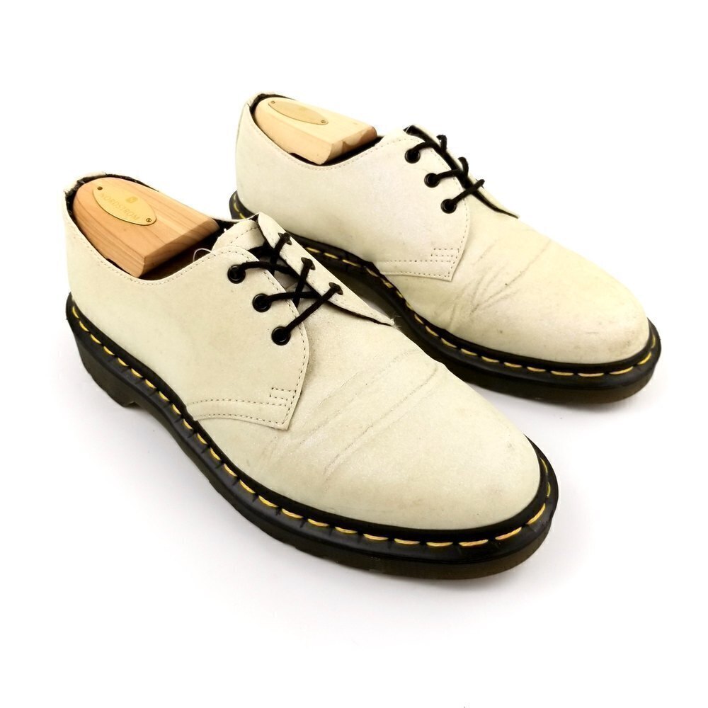 Dr. Martens 1461 Aurora Glitter Iridescent Oxford Shoes Cream Whimsigoth Grunge